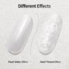 Picture of RARJSM Pearl White Gel Liner Nail Art Pearlescent Silver Shell Glitter Swirl Effect Gel Nail Polish 8ml Build in Thin Brush Painted Drawing Striper Gel Polish Soak off Curing Requires for Home Salon