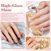 Picture of RARJSM Glitter Gel Nail Polish Nude Gel Polish 6pcs Set Shimmery Jelly Nail Gel Polish Iridescent Sparkly Pale Pink Purple Apricot Beige Translucent Natural Skin Tone Color 7.5ml Soak off UV LED Cured