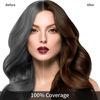 Picture of KINGMING Dark Brown Herbal Instant Color Shampoo for Gray Hair Coverage for Women & Men - 3 in 1 Champu Con Tinte Para Canas 500ml