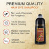 Picture of KINGMING Dark Brown Herbal Instant Color Shampoo for Gray Hair Coverage for Women & Men - 3 in 1 Champu Con Tinte Para Canas 500ml