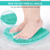 Picture of BESKAR XL Large Foot Scrubber Mat for Use in Shower - Shower Foot Cleaner to Eliminate Calluses Dead Skin, Foot Massager Mat for Men & Women to Soothe Achy Feet, Non Slip Suction Cups