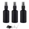 Picture of 2oz Small Glass Essential Oils Spray Bottles, Fine Mist Frosted Black Spray Bottles (Set Of 3)