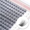 Picture of DIY Eyelash Extension Lash Clusters 120 Clusters False Eyelash 3D Effect Individual Natural Lashes Set at Home Eyelash Extension Kit Lashes Pack Volume Cross Mixed