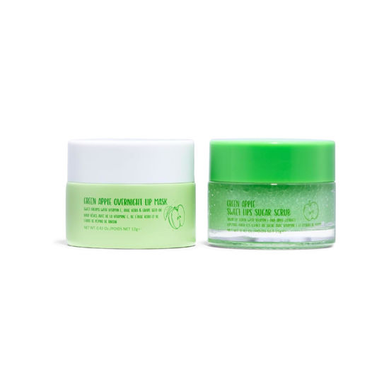 Picture of W7 Sweet Dreams Lip Scrub & Overnight Lip Mask Duo - 2 Piece Gift Set - Apple Flavour - Exfoliate, Condition, Soothe & Hydrate