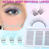 Picture of Lash Clusters Wispy Eyelash Clusters CC Curl Cluster Lashes zanlufly Natural Individual Lashes 180Pcs Eyelash Extension 10-12MM DIY Lash Extension