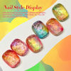 Picture of Born Pretty Neon Jelly Gel Nail Polish Glass Crystal Spring Summer Transparent Ice Jelly Gel Polish Rainbow Gleam Collection Soak Off Gel Nail Kit Minicure DIY Gifts 6PCS