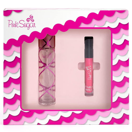Picture of Pink Sugar 2 Piece Gift Set for Women, Travel Size Eau de Toilette Perfume + Lip Gloss