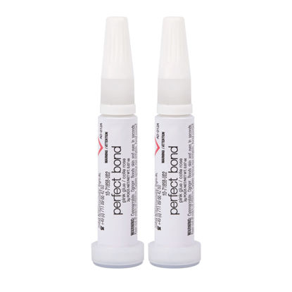 Picture of Nailene Perfect Bond Nail Glue - Durable, Easy to Apply False Nail Glue - Repairs Natural Nails - Quick-Drying Nail Adhesive Lasts Up to 7 Days - Pink Tint - 2 g/0.07 oz - 2 Pack