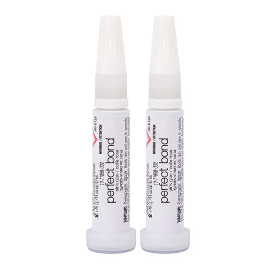 Picture of Nailene Perfect Bond Nail Glue - Durable, Easy to Apply False Nail Glue - Repairs Natural Nails - Quick-Drying Nail Adhesive Lasts Up to 7 Days - Pink Tint - 2 g/0.07 oz - 2 Pack