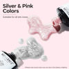 Picture of modelones Cat Eye Gel Nail Polish, 2 PCS 15ML Pink Sliver Holographic 9D Cat Eye Glitter Multichrome Gel Polish Pink Nail Gel Polish with Magnet Soak Off Led Nail Art Gel DIY Salon Gift