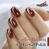 Picture of Double Rhythm 15ML Ice Glass Cat Eye Gel Polish with Magnet Holographic Glitter Shimmer Translucent Sheer Color Salon Soak Off Magnetic Nail at Home (Coffee Brown-MC1126)