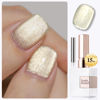 Picture of Double Rhythm 15ML Ice Glass Cat Eye Gel Polish with Magnet Holographic Glitter Shimmer Translucent Sheer Color Salon Soak Off Magnetic Nail at Home (Gold-MC1140)