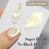 Picture of Double Rhythm 15ML Ice Glass Cat Eye Gel Polish with Magnet Holographic Glitter Shimmer Translucent Sheer Color Salon Soak Off Magnetic Nail at Home (Gold-MC1140)