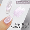 Picture of Double Rhythm 15ML Ice Glass Cat Eye Gel Polish with Magnet Holographic Glitter Shimmer Translucent Sheer Color Salon Soak Off Magnetic Nail at Home (Purple-MC1139)