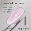 Picture of Double Rhythm 15ML Ice Glass Cat Eye Gel Polish with Magnet Holographic Glitter Shimmer Translucent Sheer Color Salon Soak Off Magnetic Nail at Home (Purple-MC1139)