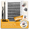 Picture of EASITENSION 156 PCS Self Adhesive Eyelashes Clusters Kit Lash Clusters DIY Eyelashes Pre Glued Reusable No Glue Needed No Remover No residue