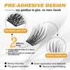 Picture of EASITENSION 156 PCS Self Adhesive Eyelashes Clusters Kit Lash Clusters DIY Eyelashes Pre Glued Reusable No Glue Needed No Remover No residue