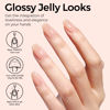 Picture of TOMICCA Nude Gel Nail Polish, 15ml Jelly Gel Polish, Translucent Nude Nail Polish Quick Dry, Soak Off UV Neutral Light Nude Gel Polish Colors Long Lasting Nail Art Manicure