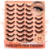 Picture of 20 Pairs False Eyelashes Natural Look Lashes Mink Fluffy Fake Eyelashes Wispy Strip False Lashes 4 Styles Mixed Thick Volume Faux Mink Eyelashes ALICROWN