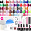 Picture of Beetles Gel Nail Polish Kit with U V Light 80Pcs Color Enchantment 55 Colors Gel Polish Starter Kit with Base Top Coat Nail Art Stickers Manicure Tools Valentine's Day Gift for Women