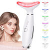 Picture of Dopsikn 7 Color Galvanic Machines - Red Light Therapy for Face and Neck, Face Massager Tool for Wrinkles, Double Chin, Vibrating Facial Massager with Thermals, White