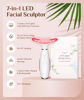 Picture of Dopsikn 7 Color Galvanic Machines - Red Light Therapy for Face and Neck, Face Massager Tool for Wrinkles, Double Chin, Vibrating Facial Massager with Thermals, White