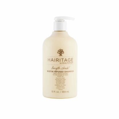 Picture of Hairitage Length Check Biotin Shampoo with Jamaican Black Castor Oil | Thickening + Volumizing | Sulfate Free + Color Safe + Vegan | Hydrating Repair Shampoo for Thinning Hair 13 Fl Oz