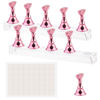 Picture of Nail Stand Acrylic Nail Art Display Stand Magnetic Nail Tips Practice Holder 54 Pcs Reusable Adhesive Putty for DIY Painting Nails Stand kit (Pink)