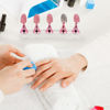 Picture of Nail Stand Acrylic Nail Art Display Stand Magnetic Nail Tips Practice Holder 54 Pcs Reusable Adhesive Putty for DIY Painting Nails Stand kit (Pink)