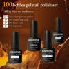 Picture of JODSONE 100 PCS (5 ml each) Gel Nail Polish Kit No Wipe Soak off Base Coat and Matte Glossy Top Coat Gel Polish Collections Gifts for Manicure Lovers