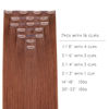 Picture of WENNALIFE Seamless Clip In Hair Extensions Human Hair, 18 Inch 130g 7pcs Dark Auburn Copper Real Hair Extensions Clip in Human Hair Invisible PU Skin Weft Natural Remy Human Hair Extensions
