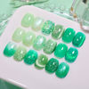 Picture of Born Pretty Jelly Gel Nail Polish, Christmas Glitter Gel Polish, Green Cat Magnetic Eye Gel Nail Polish, Sheer Crystal Transparent Auroras Pearl Nail Manicure 6PCS 7ml