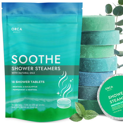 Picture of Shower Steamers Aromatherapy - Relaxation Gifts for Women, Shower Bombs, Unique Spa Gifts Shower Tablets, Shower Steamer Aromatherapy for Women & Men (Soothe 18PC)