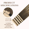 Picture of GOO GOO Tape in Hair Extensions Human Hair, 4/18 Balayage Chocolate Brown Highlighted Dirty Blonde, 22inch 30g 10pcs, Thick Ends Straight Seamless Tape in, Invisible Tape in Hair Extensions Human Hair