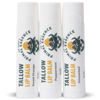 Picture of Dr. Dave's Primal Essence Moisturizing Tallow Lip Balm - Nourishing and Soothing Grass Fed Beef Tallow with Organic Coconut Oil, Beeswax, and Vitamin E - Lip Balm Variety Pack- 3-Pack