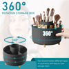Picture of Makeup Brush Holder Organizer,360° Rotating Makeup Brush Organizer,5 Slot Make up Brushes Cup for Cosmetics, Nail Polish, Art Supply, Bathroom Vanity Desktop Organizer - Black
