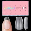 Picture of AILLSA Short Coffin Nail Tips 450PCS Full cover Double-sided Matte Gel Nail Tips Stronger Nail Tips Adhesion Pre-Shaped Press on Nail Tips for Home DIY Nails Tips Salon 15 Sizes