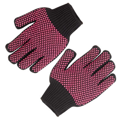 Picture of HTVRONT Heat Resistant Gloves for Sublimation - 2Pcs Heat Gloves for Sublimation, Hair Styling, Flat Iron - Thicker and Plus Size, Heat Resistant Work Gloves for Women, Universal Fit - (Plus Size)