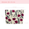 Picture of PAZIMIIK Floral Makeup Bag Large Cotton Zipper Pouch for Purse Travel Canvas Make Up Organizer for Women Cosmetic,Poppy Beige