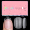 Picture of AILLSA Extra Short Square Nail Tips 450PCS Full cover Clear Nail Tips Matte No Need Files Upgraded Gel x Press on False Nail Tips for Nail Extension Fake Nail Tips Manicure 15 Sizes