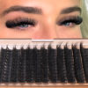 Picture of Geeneiya 200D Fluffy Lash Clusters Kit Thick Lash Extension Kit 10-20mm Wispy Cluster Eyelash Extensions Individual Eyelashes Kit with Waterproof Lash Bond and Seal DIY Lashes Applicator for Beginners