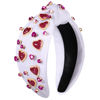Picture of CEALXHENY Valentine's Day Hair Accessories, Red/Pink Rhinestone Heart Headband for Women Fabric, Perfect for Valentine's Day, Anniversary, Dating, Party, Holiday, Wedding, Birthday, etc.