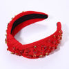 Picture of CEALXHENY Valentine's Day Headband for Women - Red Crystal Heart Knotted Headband, Rhinestone Heart Hair Accessories, Party Favors Gifts (Crsytal Heart B)