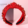 Picture of CEALXHENY Valentine's Day Headband for Women - Red Crystal Heart Knotted Headband, Rhinestone Heart Hair Accessories, Party Favors Gifts (Crsytal Heart B)