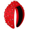 Picture of CEALXHENY Red Valentine's Day Headband for Women, Rhinestone Crystal Knotted Headband, Heart Hair Accessories Gifts (Red Heart D)