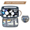 Picture of BAGSMART Toiletry Bag for Men, Canvas Travel Toiletry Organizer Dopp Kit Water-resistant Shaving Bag for Toiletries Accessories,Navy Blue-Medium