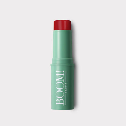 Picture of BOOM Beauty Boom Stick Parisian Red: 3-in-1 Cream Blush Stick for Eyes, Lips & Cheek, Long-Wearing Blendable & Building Color Vegan Lipstick Pen for All Skin