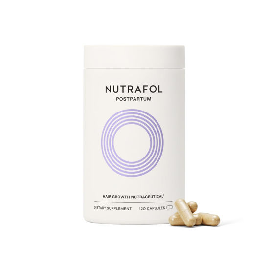 Picture of Nutrafol Postpartum Hair Growth Supplements, Clinically Tested for Visibly Thicker Hair and Less Shedding, Breastfeeding-friendly - 1 Month Supply