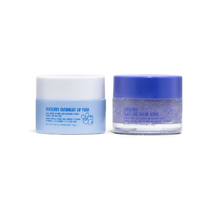 Picture of W7 Sweet Dreams Lip Scrub & Overnight Lip Mask Duo - 2 Piece Gift Set - Blueberry Flavour - Exfoliate, Condition, Soothe & Hydrate
