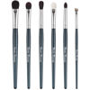Picture of EVRCHGIEA Natural Goat Hair Eye Makeup Brush Set, 6 Pcs Professional Blending Eyeshadow Makeup Brushes for Concealer Eyebrows Eyeliner, Soft Hairs & Wood Handle… (blue 6pcs)